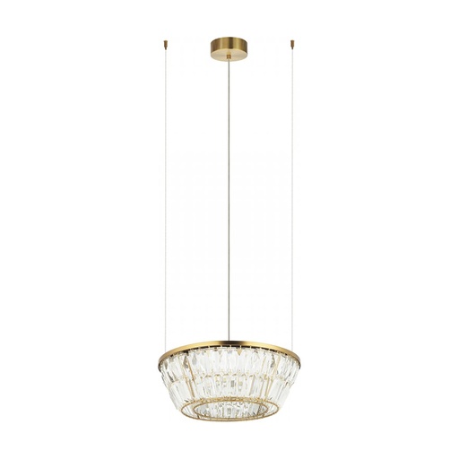 [W4L473830] PENDANT LED LIGHT 27W 3000K  METAL-CRYSTAL ANTIQUE BRASS