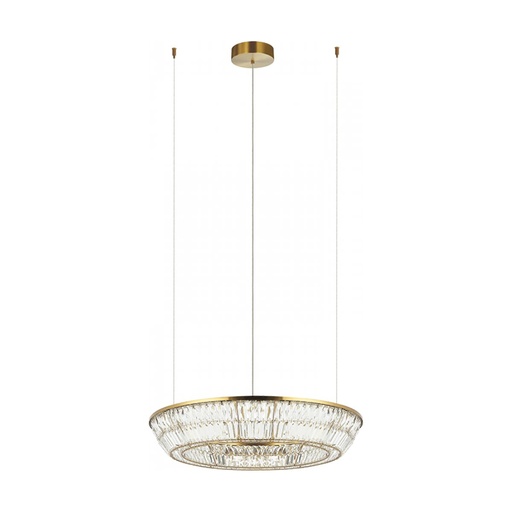 [W4L473833] PENDANT LED LIGHT 55W 3000K METAL-CRYSTAL ANTIQUE BRASS