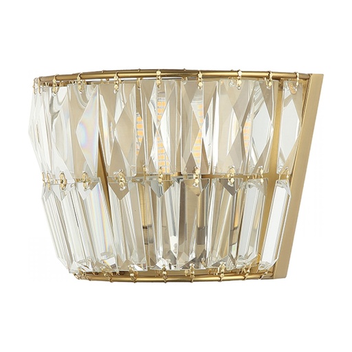 [W4L473835] SCONCE G9 MAX 5W METAL-CRYSTAL ANTIQUE BRASS