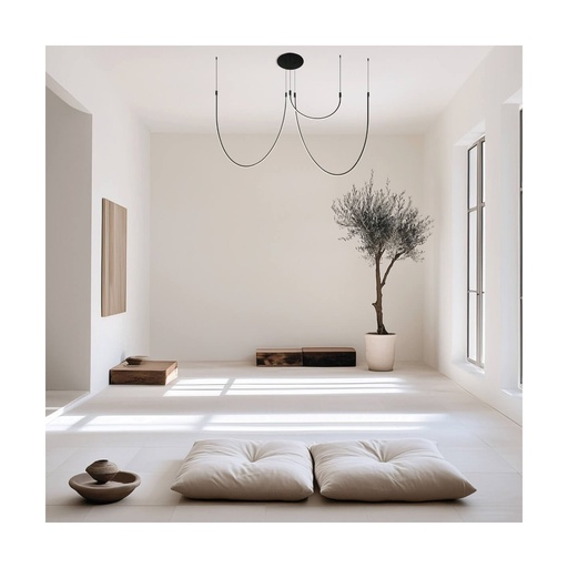[W4L473836] CEILING LED LIGHT 46W 3000K ALUMINIUM-SILICON BLACK