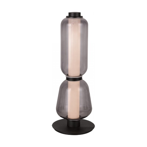 [W4L473846] TABLE LED LIGHT 7W 3000K METAL-GLASS,BLACK-SMOKED GREY
