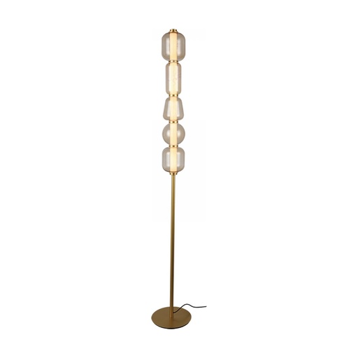[W4L473848] FLOOR LED LIGHT 17W 3000K METAL-GLASS, COLD-CHAMPAGNE