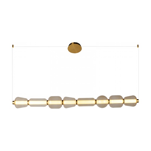 [W4L473850] PENDANT LED LIGHT 37W 3000K METAL-GLASS, GOLD-CHAMPAGNE