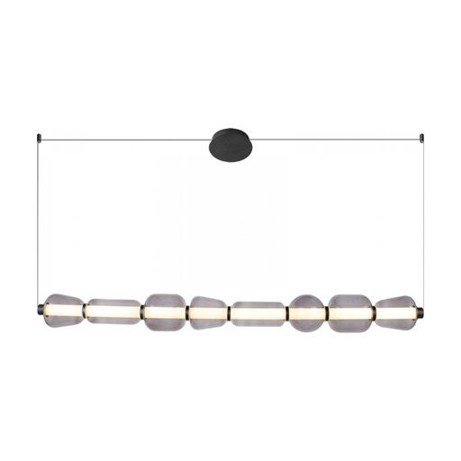 [W4L473851] PENDANT LED LIGHT 37W 3000K METAL-GLASS, BLACK-SMOKED GREY