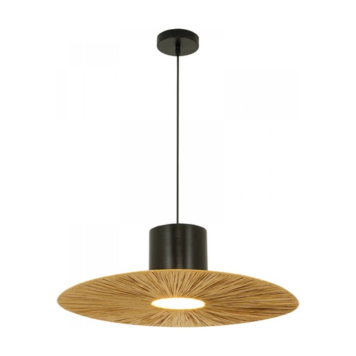 [W4L473852] PENDANT LIGHT E27 MAX 11W METAL-PAPER,BLACK-NATURAL 