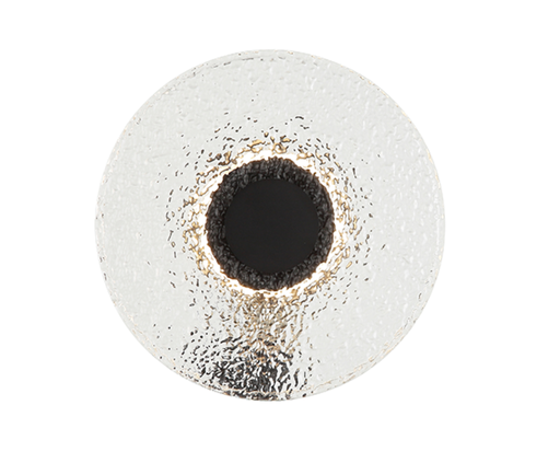 [W4L473859] SCONCE LED LIGHT 8W 3000K METAL-GLASS,BLACK-CLEAR GLASS