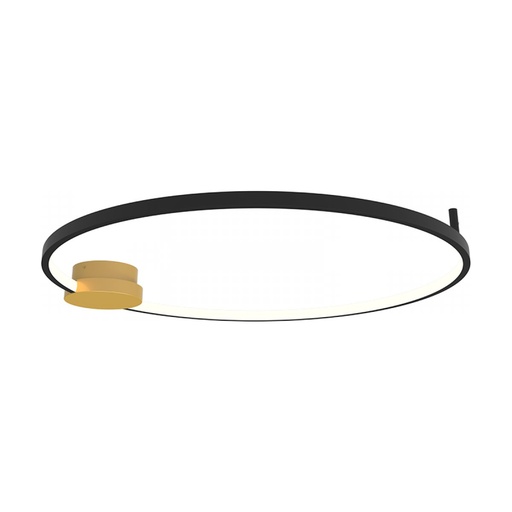 [W4L473880] CEILING LED LIGHT 32W 3000K ALUMINIUM-SILICON,GOLD-BLACK RING