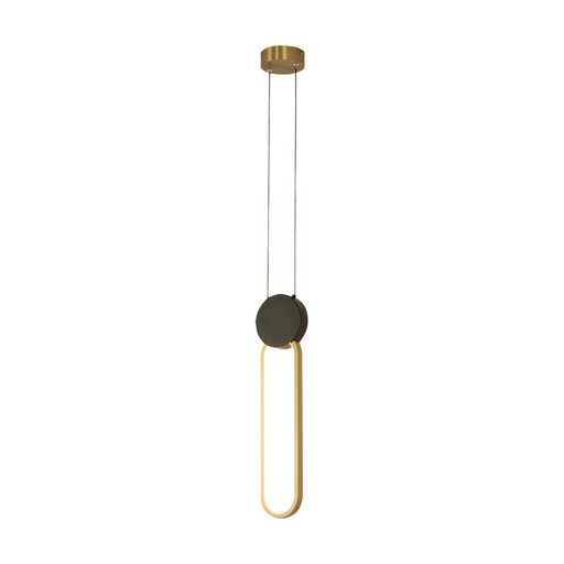 [W4L473881] PENDANT LED LIGHT 13W 3000K ALUMINIUM-SILICON,BLACK-GOLD
