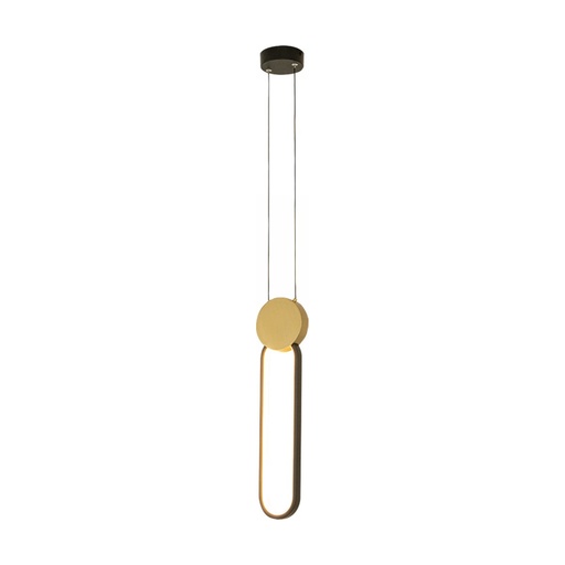 [W4L473882] PENDANT LED LIGHT 13W 3000K ALUMINIUM-SILICON,GOLD-BLACK