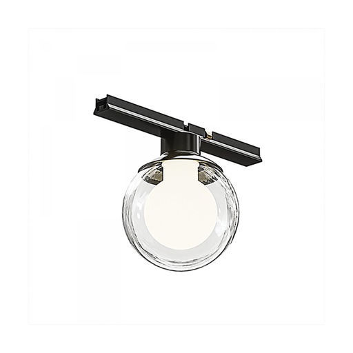 [W4L473898] MAGNETIC CLEAR ROUND LED LIGHT 3W 3000K DALI BLACK,FOR 48V ULTRA SLIM MEGNETIC TRACK 15MM