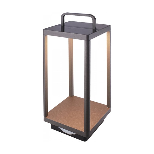 [W4L474046] OUTODOOR LED PORTABLE LAMP WITH SOLAR 3W 3000K GRAPHITE