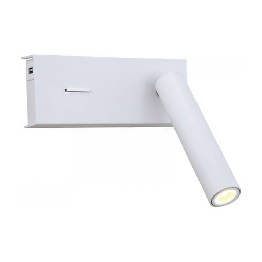 [W4L474131] SCONCE LED 3W METAL WHITE USB