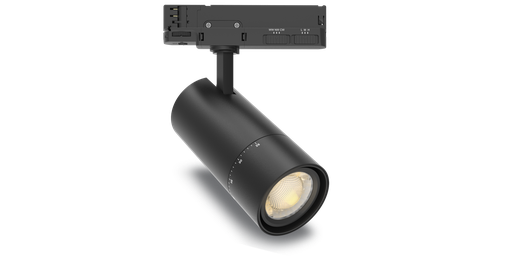 [W4L035116] Tracklight ZOOM CCT 20-25-30W Angle ajustable 24-60°, Noir
