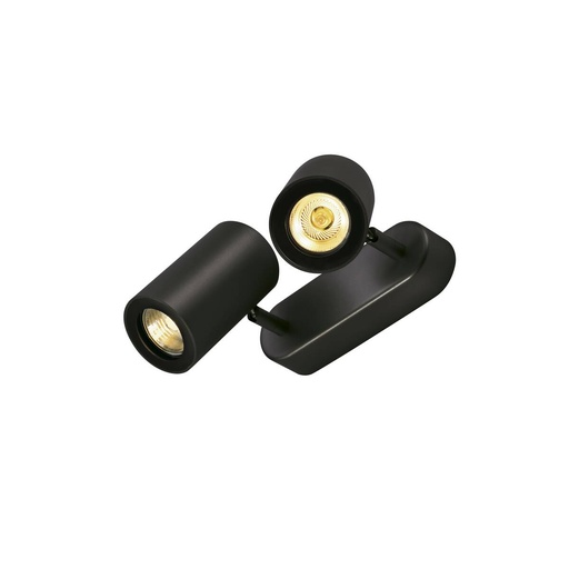 [W4L488897] Applique et plafonnier ENOLA_B, à 2 spots, QPAR51, noir, max. 100 W