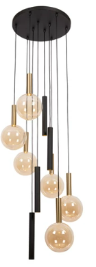 [W4L489450] JOSIANE Suspension-Noir-Ø55-6xG9-40W-Métal