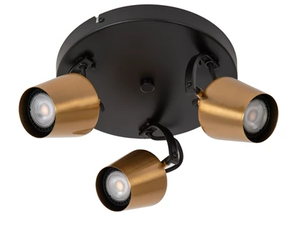 [W4L490039] EMILE Spot plafond-Or Mat.-Ø23-3xGU10-8W-Métal