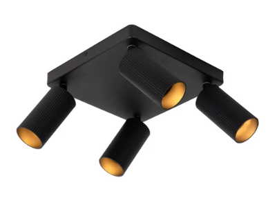 [W4L490087] CLUBS - Spot plafond - 4xGU10 - Noir