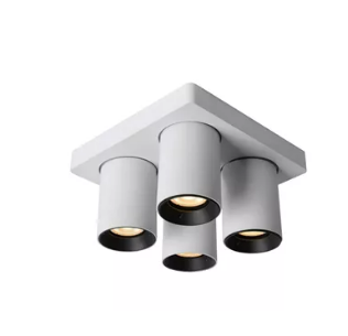 [W4L495212] NIGEL Spot plafond-Blanc-LED Dimm.-4xGU10-5W