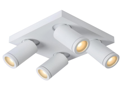 [W4L495218] TAYLOR Spot plafond SdBain-Blanc-LED Dimm.-4xGU10