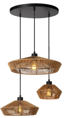 [W4L495297] YUNKAI Suspension-Nature.-Ø60-3xE27-60W-Papier