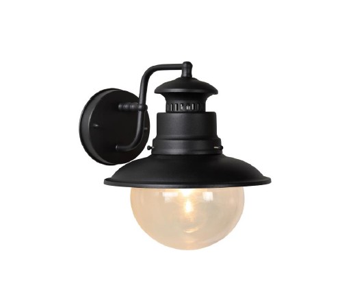 [W4L495375] FIGO Applique mur. Extér.-Noir-Ø21,5-1xE27-60W