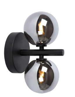 [W4L496130] TYCHO Applique mur.-Noir-2xG9-28W-Acier