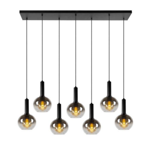 [W4L496140] MARIUS Suspension-Noir-7xE27-40W-Verre