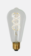 [W4L496332] ST64 Amp. Fil.-Transp.--LED Dimm.-1xE27-4,9W-2700K