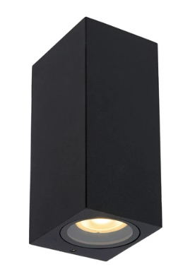 [W4L496566] ZARO Spot mural Extér.-Noir-2xGU10-35W-IP65