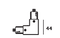 [W4L541014] TENO ANGLE 90° (Noir, Interne)