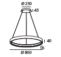[W4L541080] INDIO (Noir structuré, 60W)