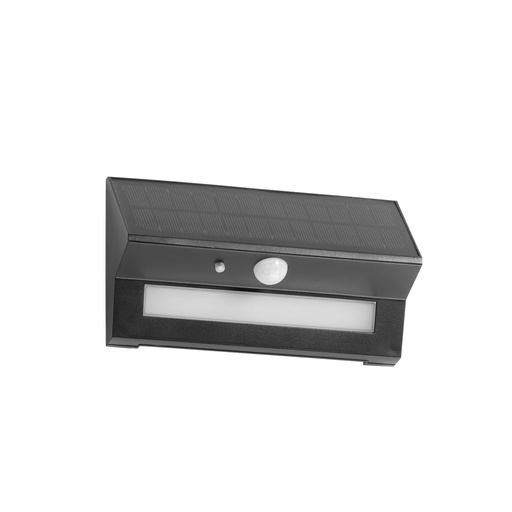 [W4L042606] Applique solaire TONA Asymmetric IP44 LED SMD 6W 600lm CRI80 3000K Crépuscule,Mouvement Noir