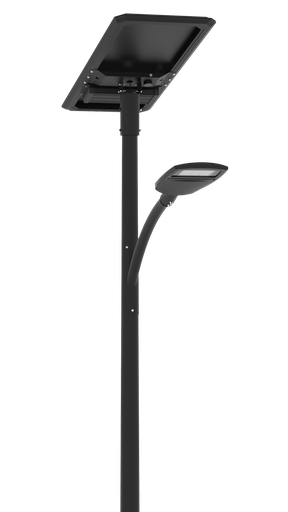 [W4L565156] [SSLXPRO 6K 185 Wc]  Module solaire Monocristallin Technologie TOP CON : 185 Wc orientable à 360° incliné à 30 degrés /  Batterie LIFEPO4 : 627 Wh / Système intelligent de gestion D4I / Nœud Zhagha D4I de gestion à Distance / Decteur de présence Zhaga D4I en option fixation sous le luminaire / 1 luminaire