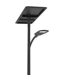 [SSLXPRO 12K]  Module solaire Monocristallin Technologie TOP CON : 285 Wc orientable à 360° incliné à 30 degrés /  Batterie LIFEPO4 : 1358 Wh / Système intelligent de gestion D4I / Nœud Zhagha D4I de gestion à Distance / Decteur de présence Zhaga D4I en option fixation sous le luminaire / 1 luminaire   