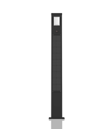 [TOTEM_+3K 2700K]  Colone lumineuse en aluminium anodisé RAL 9017 / Simple feu / Hauteur de feu 2,7 m / restistance cyclonique / entraxe 300x300 / Module solaire Monocristallin Technologie TOP CON : 115 Wc /  Batterie LIFEPO4 : 346 Wh / Système intelligent de gestion D4I / Nœud Zhagha D4I de gestion à Distance / Decteur de présence Zhaga D4I en option fixation sous le luminaire 