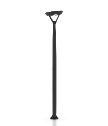 [KONOS + 180° 2700K]  Tête de mât avec Module solaire monocritallin Technologie TOP CON incliné à 12° orientable à 360° : 45 Wc / Batterie LIFEPO4 : 320 Wh / Module LED orientable / Système intelligent de gestion D4I / Detecteur de présence Radar + PIR 