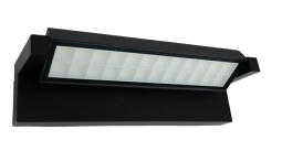 [W4L627027] UTAH 36 Extérieur Applique CCT Noir structuré AC230V 36W IP65