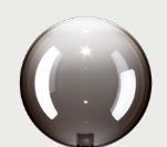 [W4L630251] RANDOM SOLO CLUSTER GLASS ø 14CM GLOSSY SMOKE  