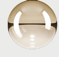 [W4L630253] RANDOM SOLO CLUSTER GLASS Ø12cm - pale gold