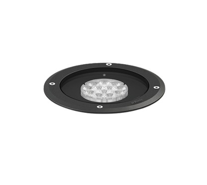 [W4L630727] Encastré de sol HARRIER 3 LED - 15w - 1318lm sortant - 3000°K - IP67 - IK10 - Optique 15° (nN) - Finition couleur  Noir - RAL : 9011