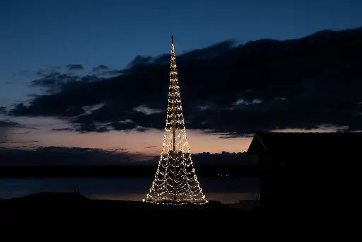 [W4L058666] Éclairage de Mât Glimma 12M – Guirlande Lumineuse de Noël LED Blanc Chaud