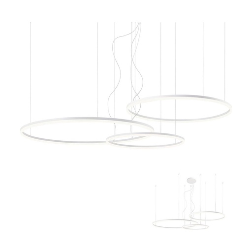 [W4L058937] ORBIT SU LED 163W 3000K D1000+800+600 SAND WHITE (4.1.2)-DALI