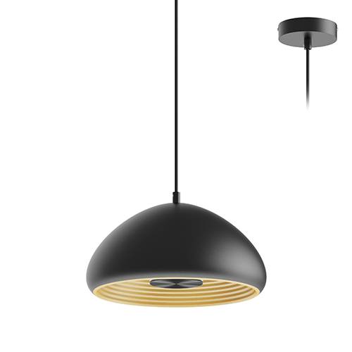 [W4L059357] HUBA P 15W 3000K 1600Lm 120° Noir mat - Doré
