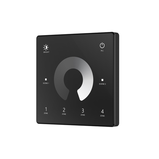 [W4L059497] ALBURY Emetteur Mural RF Monochrome Batterie 4 Zones Noir