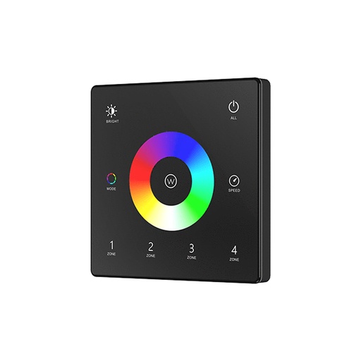 [W4L059504] MERINO Emetteur Mural RF RGB/RGB-W Batterie 4 Zones Noir