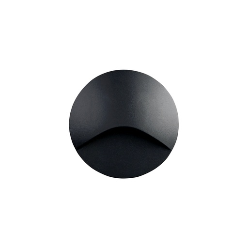 [W4L059785] EZE R Encastré mural 3000K Noir structuré 3W IP65