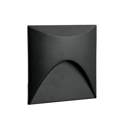 [W4L059788] EZE S Encastré mural 3000K Noir structuré 3W IP65