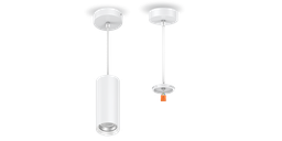 Support fixation Pendant 1m de câble Blanc pour LEO