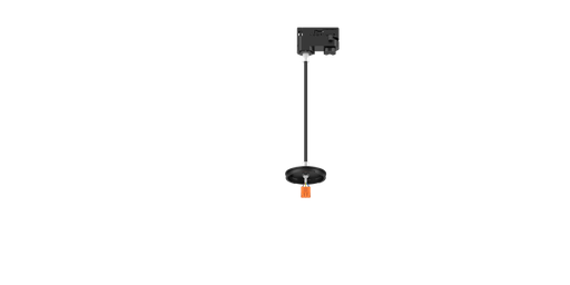 [W4L060050] Support Pendant pour rail 3 allumages 1m de câble Noir pour LEO