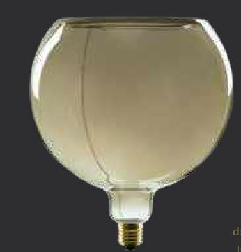 [W4L060217] LED Floating Globe 200 smokey grey